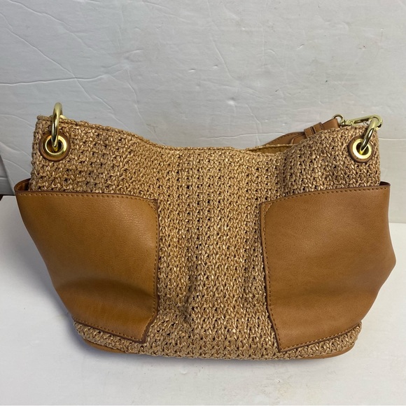 Madden Girl tan straw and polyurethane bucket bag - Picture 9 of 10